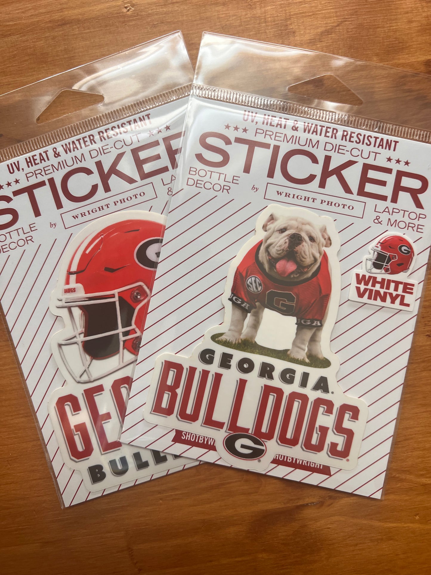Uga X Mascot Vintage Design - 4" Die Cut Premium UV Vinyl Photo Sticker Decal - Wholesale