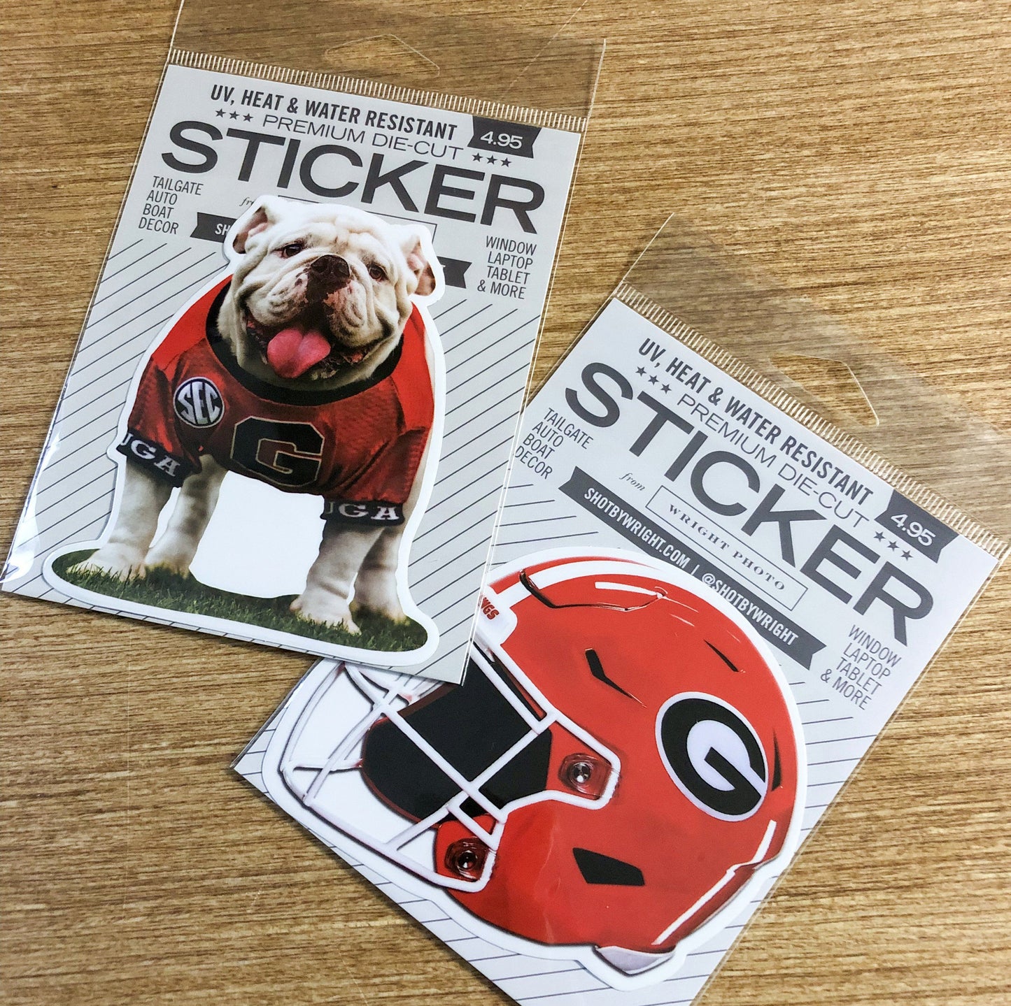 Football Helmet - 4" Die Cut Premium UV Vinyl Photo Sticker Decal - Wholesale