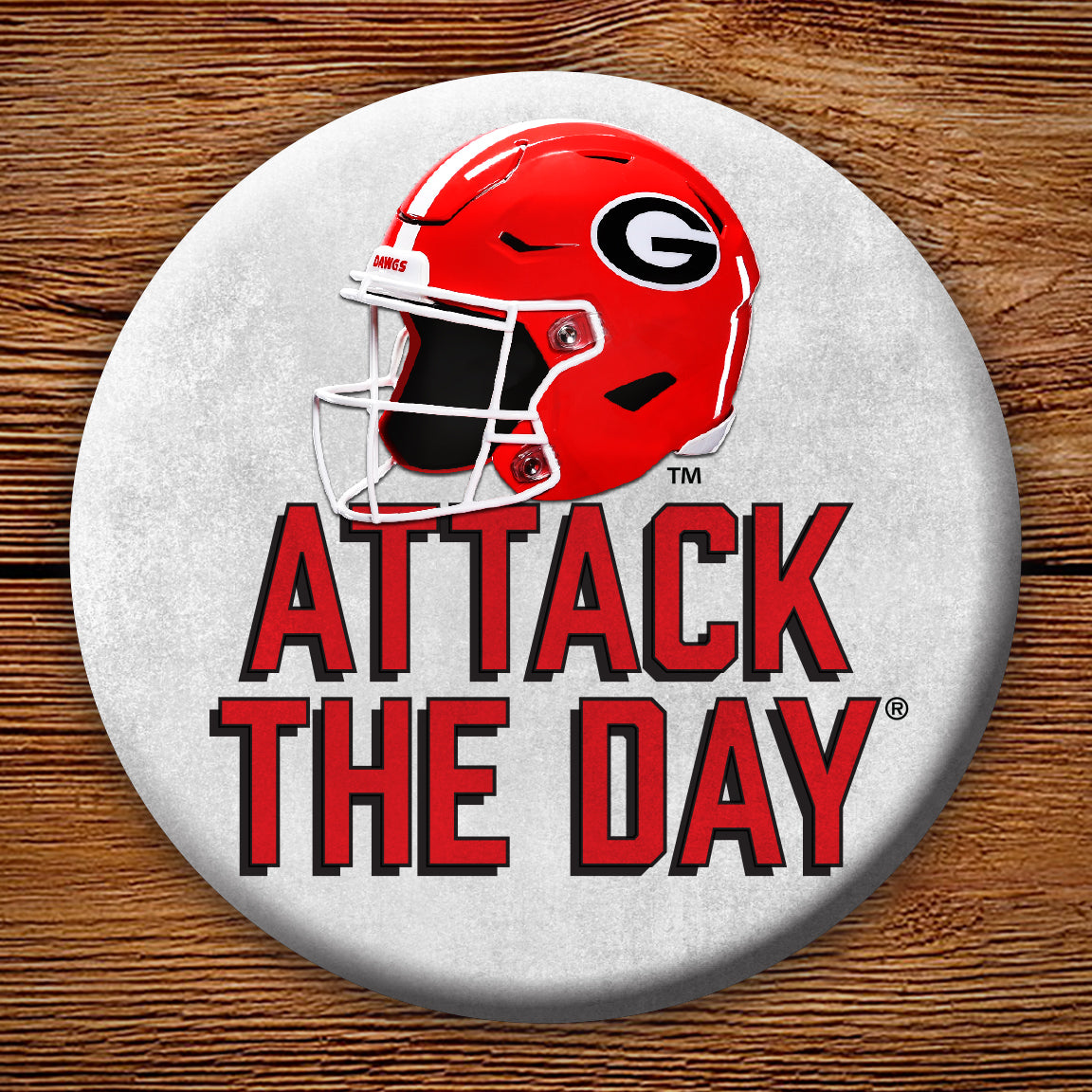 Power G Football Helmet 3" Pin-Back Button - Georgia Bulldogs Wholesale