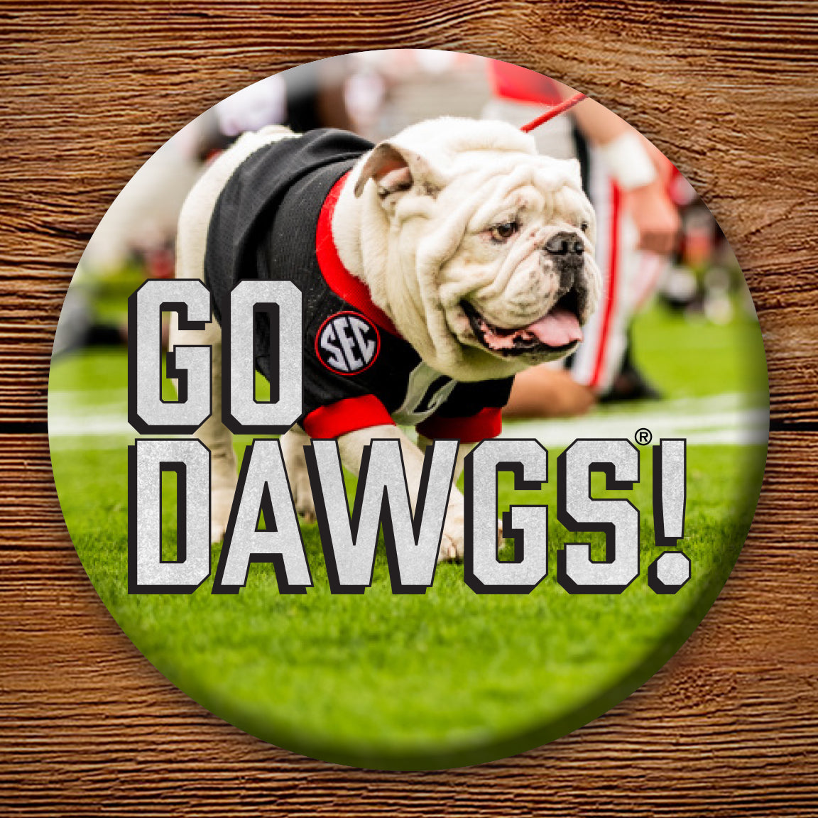 Uga X Black Jersey 3" Pin-Back Button - Georgia Bulldogs Wholesale
