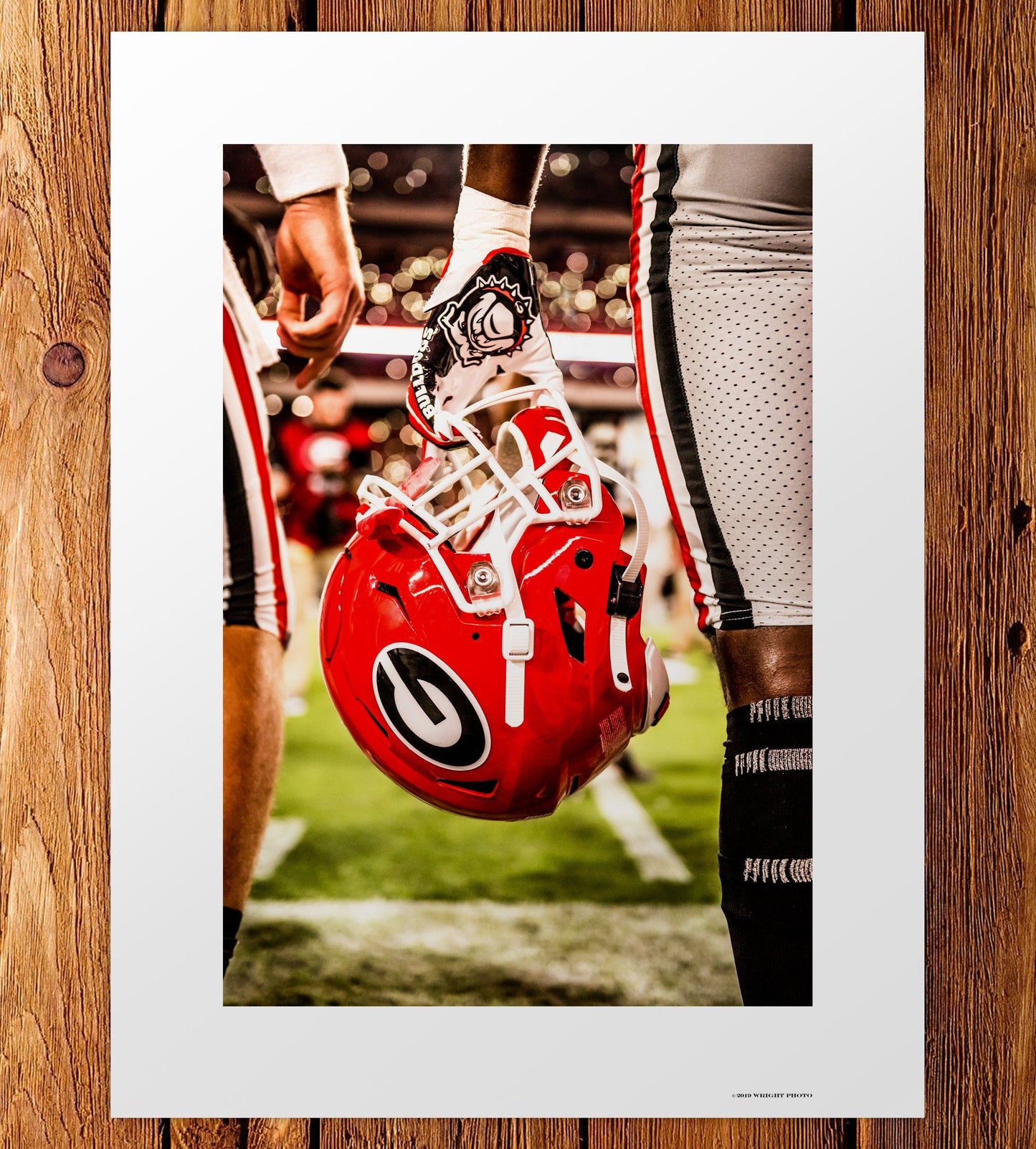 Power G Helmet UGA vs Notre Dame Art Poster Print - Wholesale - Wright Photo