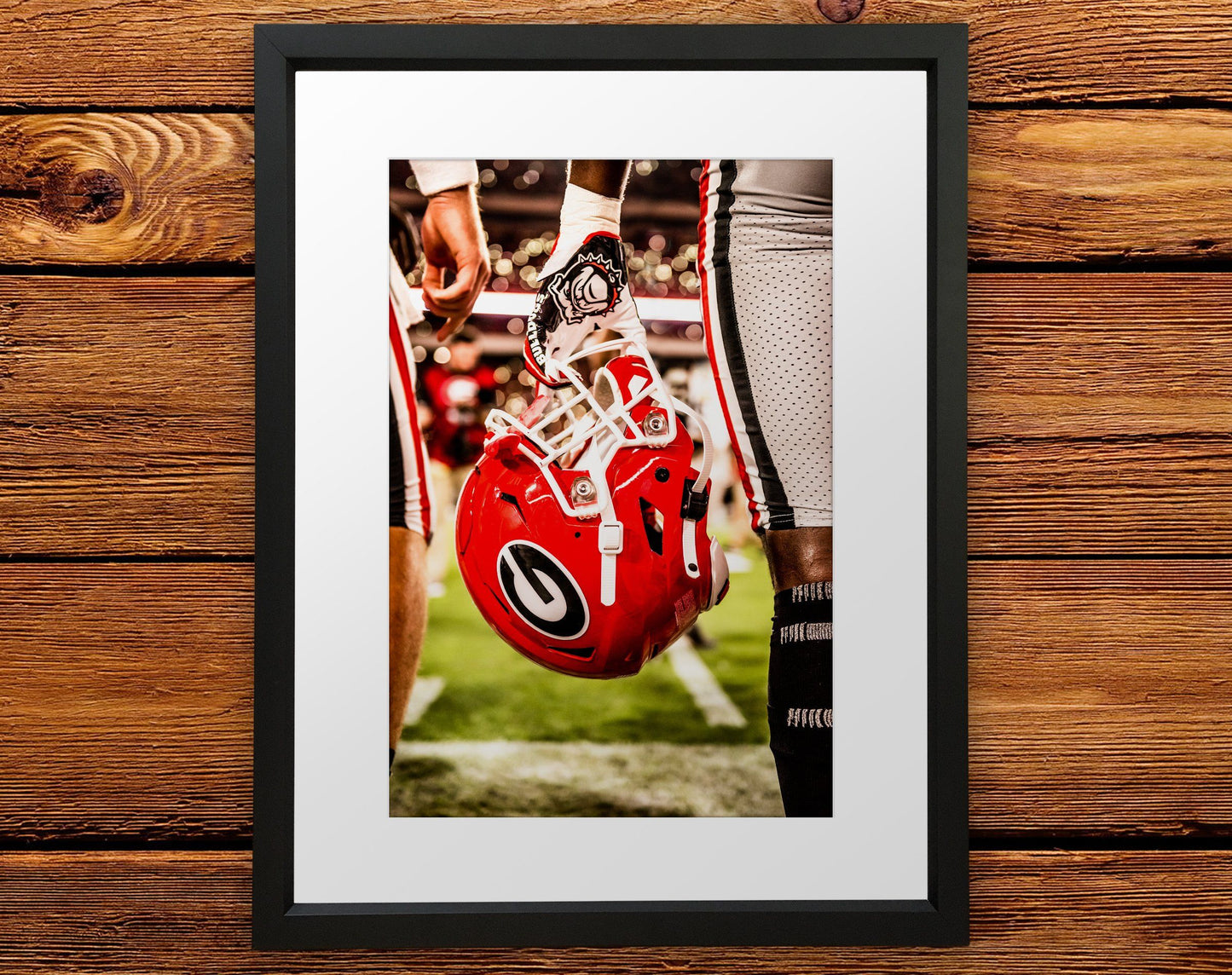 Power G Helmet UGA vs Notre Dame Art Poster Print - Wholesale - Wright Photo