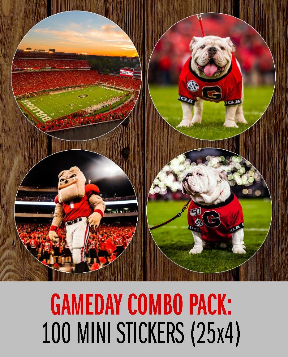 Sanford Stadium Redout 3" Circle Mini Sticker - Wholesale Display Refills - WRIGHT PHOTO