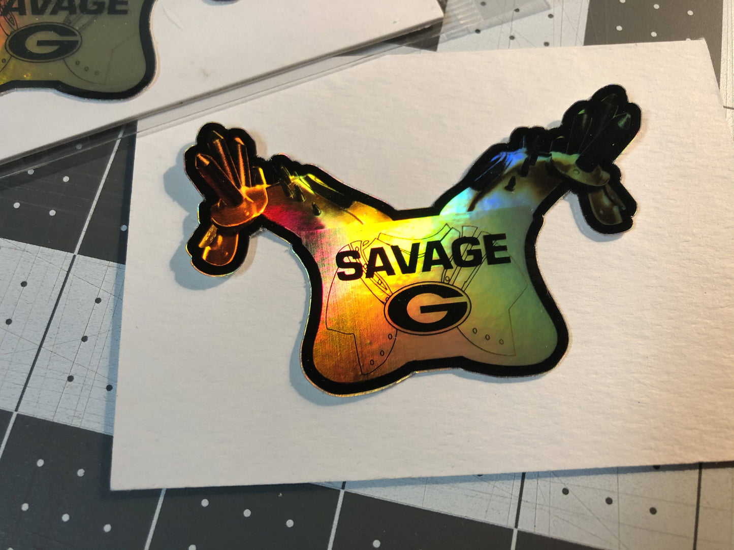 Savage Pads Premium Holographic Die Cut Sticker (Limited Edition UV) - Wholesale - WRIGHT PHOTO