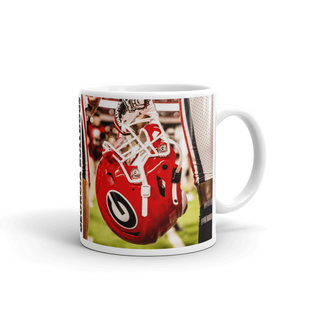 UGA Georgia Bulldogs: Power G Football Helmet Photo Mug - 11oz & 15oz Coffee Mug - Photo Mug - Gift & Home Decor - WRIGHT PHOTO