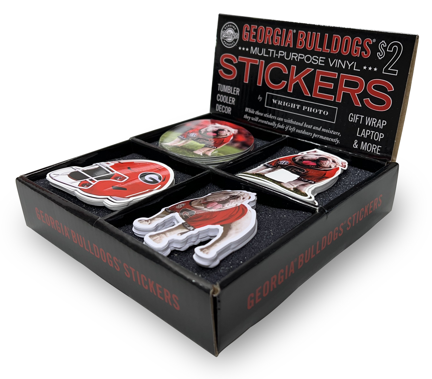 Georgia Bulldogs Mini-Sticker Retail Display Packages