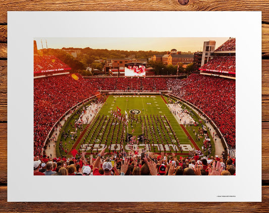 Sanford Stadium "Saturday in Athens" Art Poster Print - Wholesale - Wright Photo