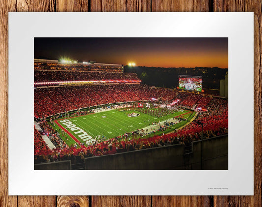 Big Night in Sanford Stadium (UGA vs Notre Dame) Art Poster Print - Wholesale - Wright Photo