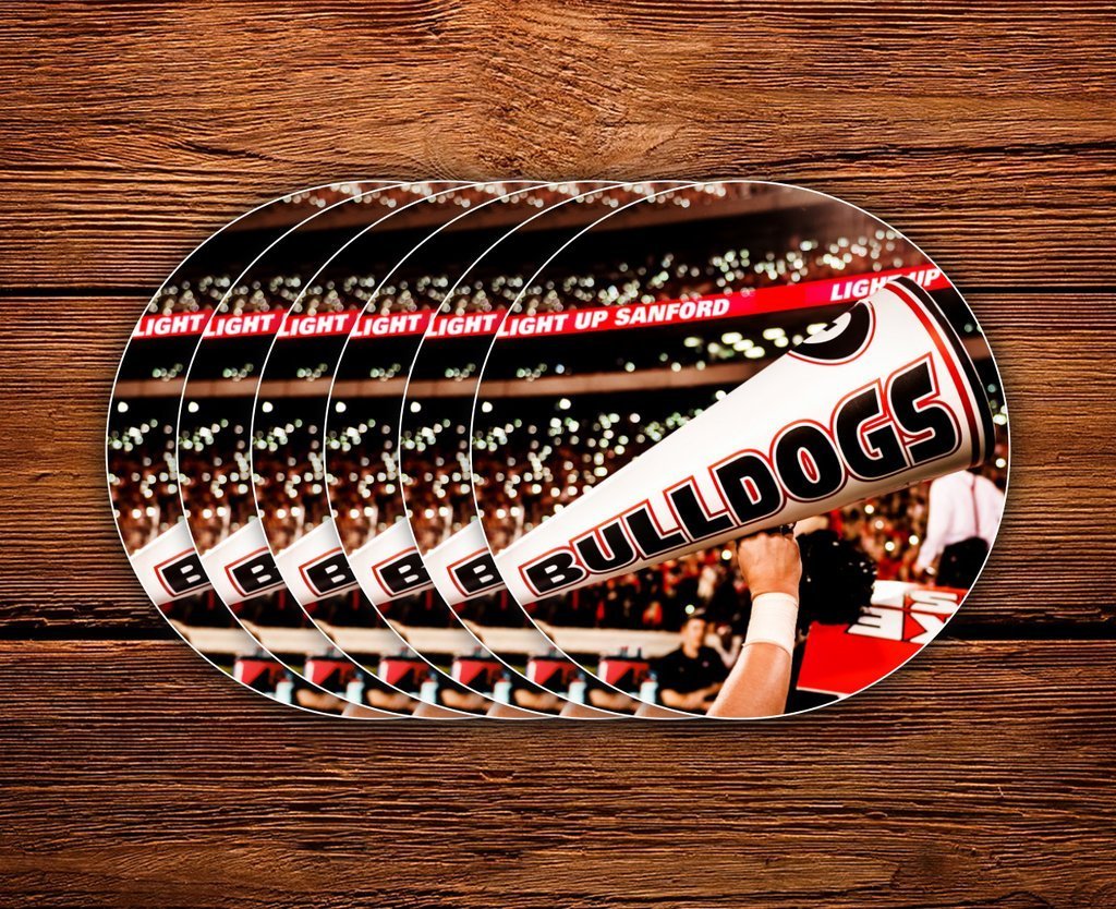 Light up Sanford Stadium 3" Circle Mini Sticker - Wholesale Display Refills - WRIGHT PHOTO